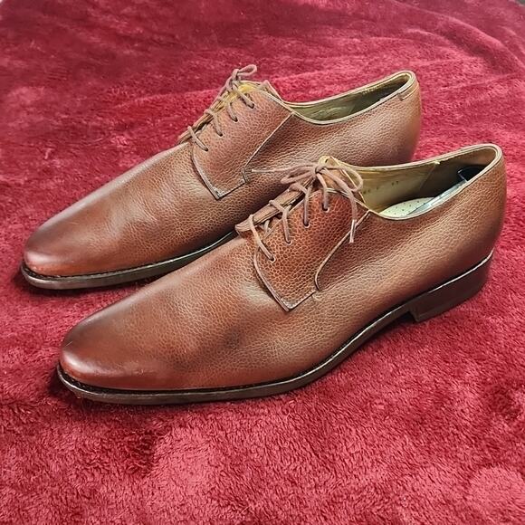 EMLING CHAUSSEUR BROWN LEATHER PEBBLED OXFORDS VERY ELEGANT MENS SIZE 11 - Picture 1 of 16